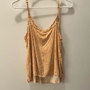 Old Navy Orange and Green Floral Blouse